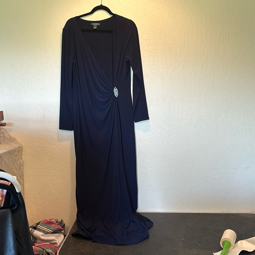 Ralph Lauren - Evening Navy Blue Dress/Gown Size 16